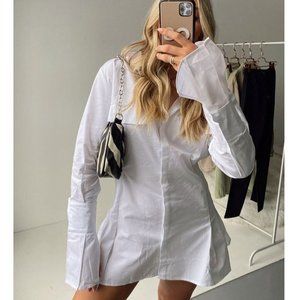 Princess Polly Lioness Cover Girl Button Up Shirt Dress Sz Small